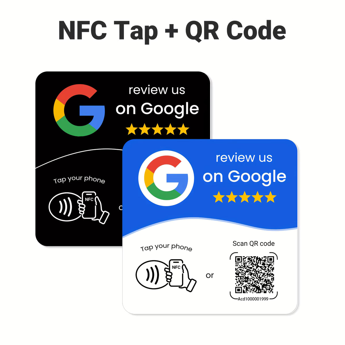 NFC Google Review Cards - Tap & Scan