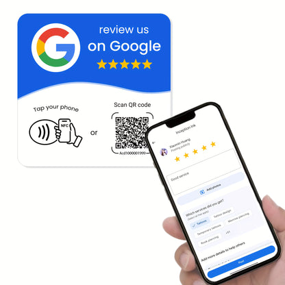 NFC Google Review Cards - Tap & Scan